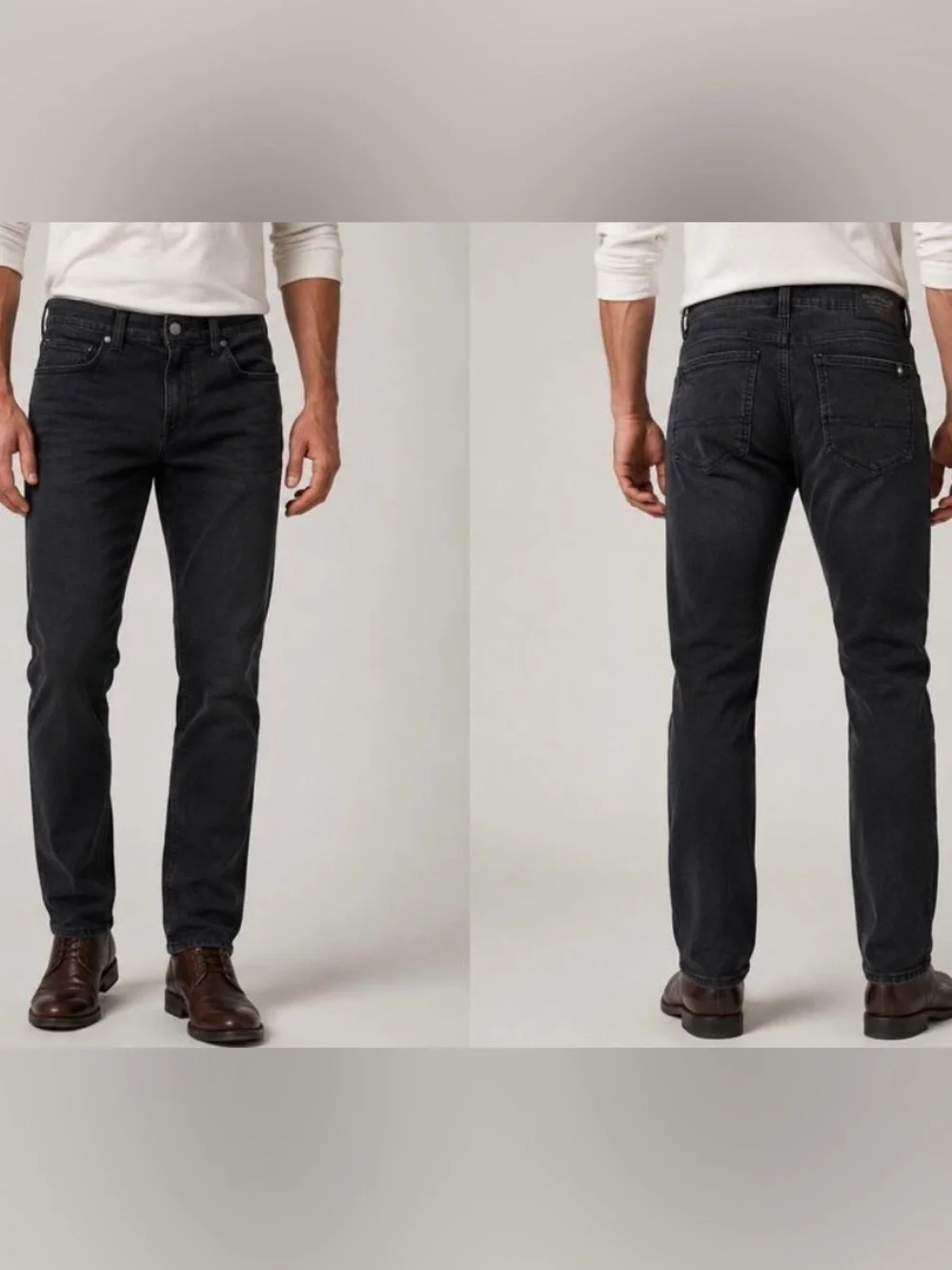 Buffalo David Bitton Men's Slim Straight Jeans in Black Sanded - Size 32X32